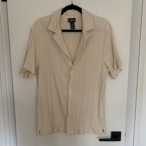 H&M Beige Ribbed Shirt